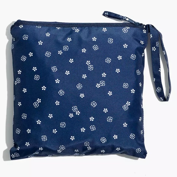 MADEWELL (Re)Sourced Packable Rain Poncho Jacket - One Size - Windowpane… - Picture 2 of 9